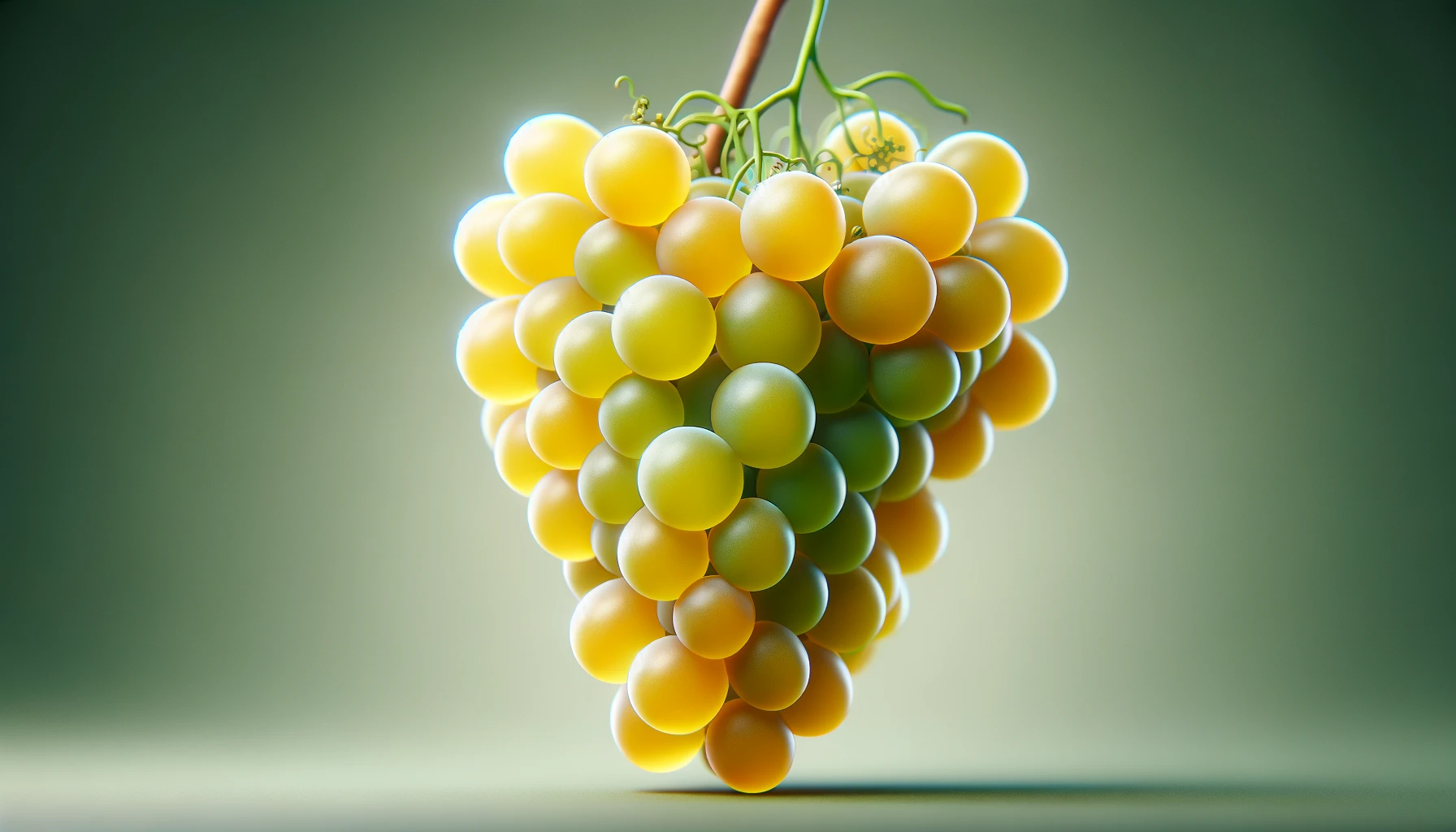 DALL·E 2024-05-23 10.55.22 - Photorealistic stock image of Chardonnay grapes, closely focused on a cluster of ripe Chardonnay grapes with golden yellow skins. The image should sho